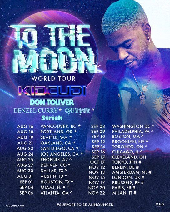 Kid Cudi's 'To the Moon' world tour 2022 Tickets, presale, where to buy, dates and more