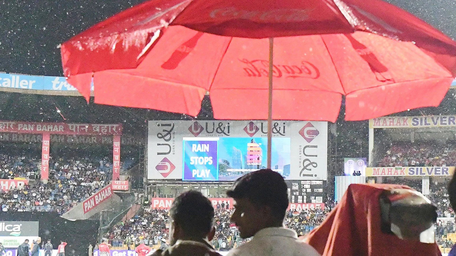 The 5th T20I between India and South Africa was abandoned after 3.3 overs in Bengaluru