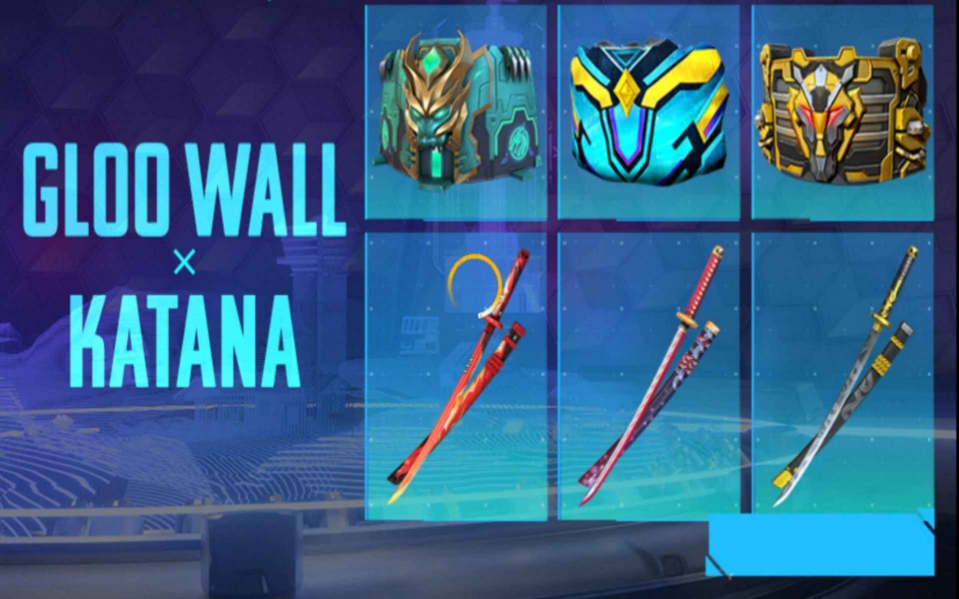 Players can get Gloo Wall and Katana skins in Free Fire MAX Moco Store (Image via Sportskeeda)