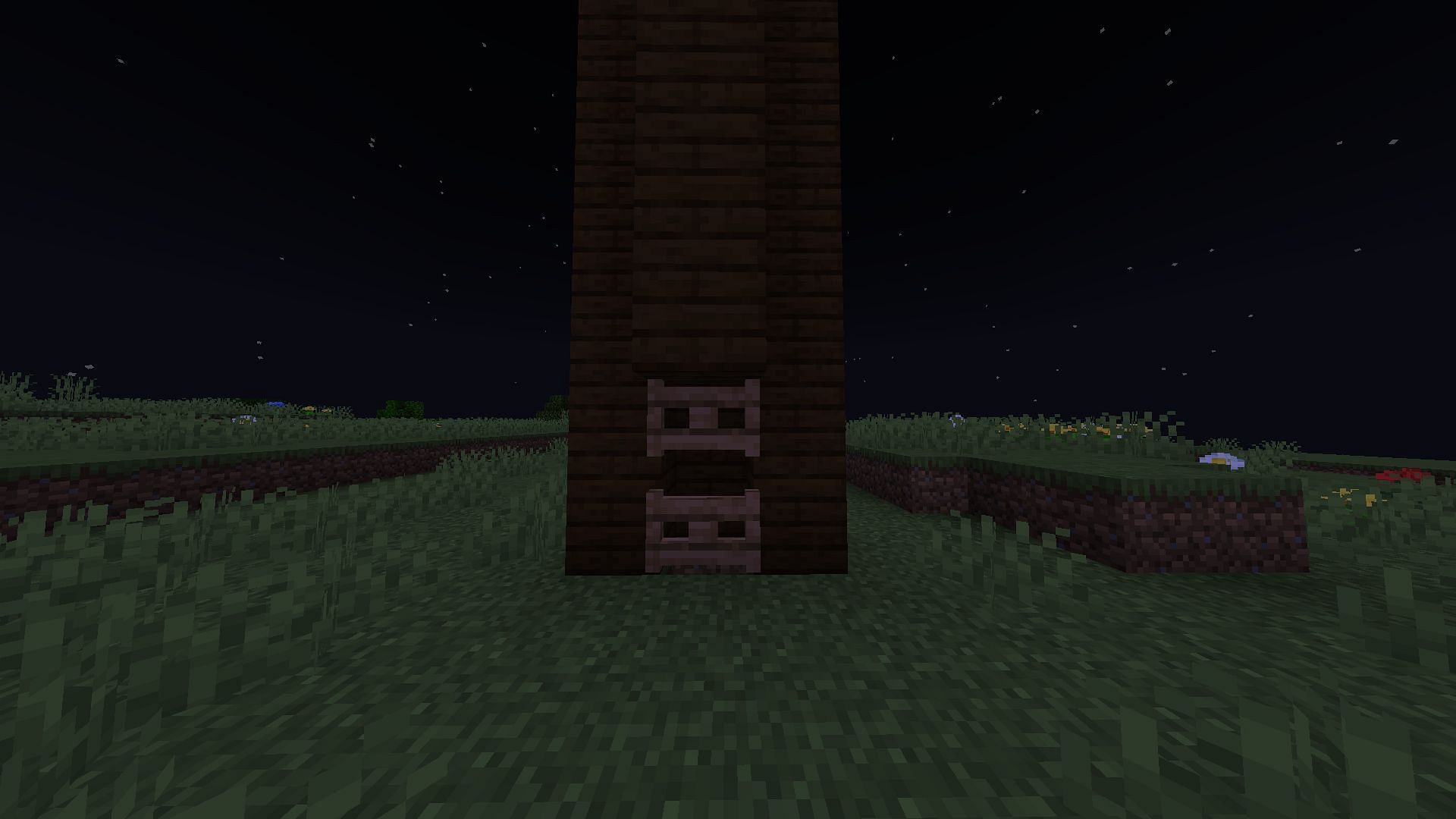 The structure with fence gates (Image via Minecraft)