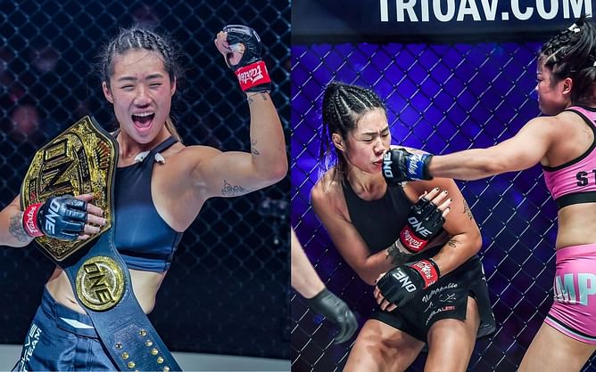 Watch: Angela Lee reacts to liver shot that hurt her vs. Stamp Fairtex