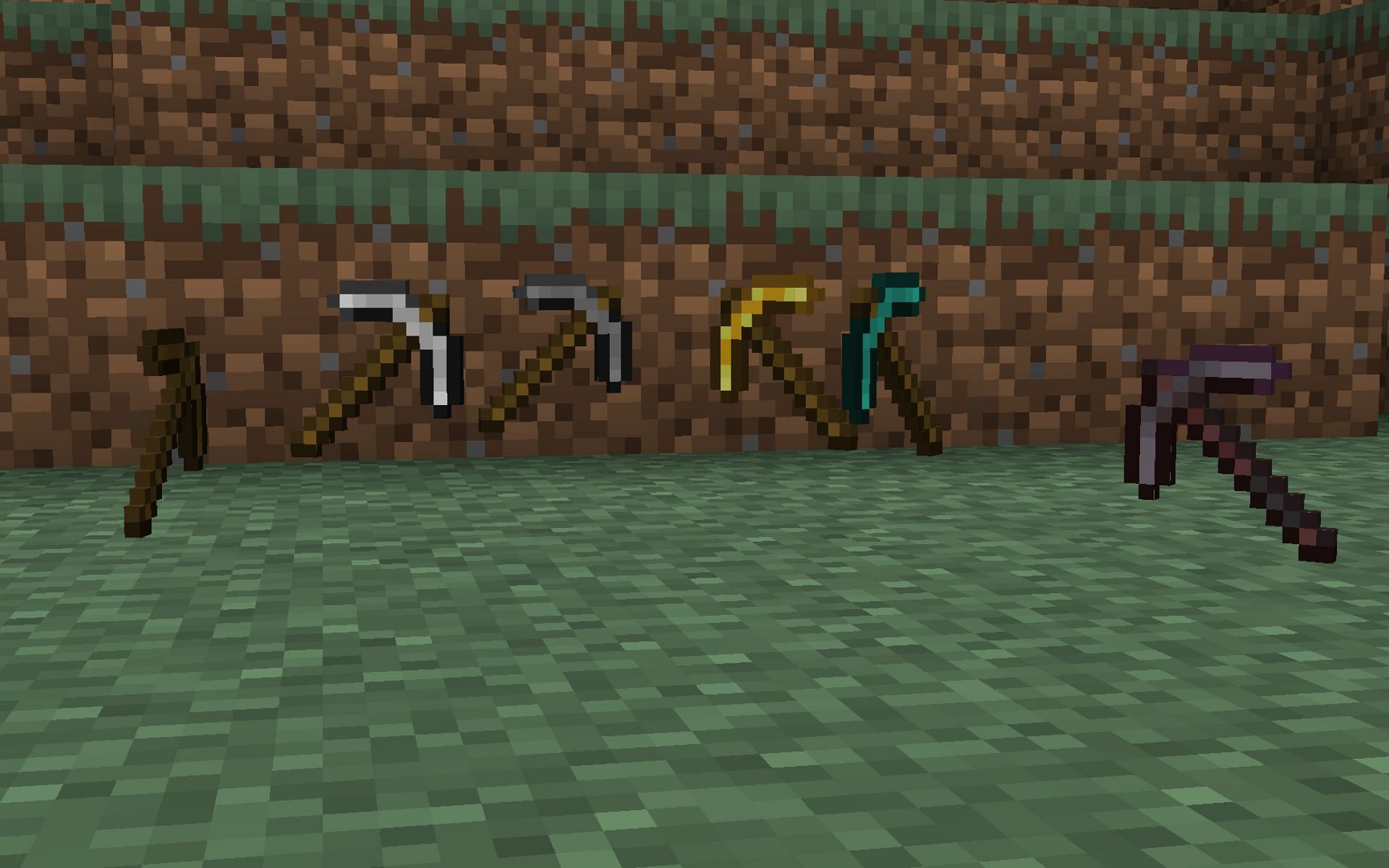 Some of the best enchantments for a pickaxe (Image via Mojang)