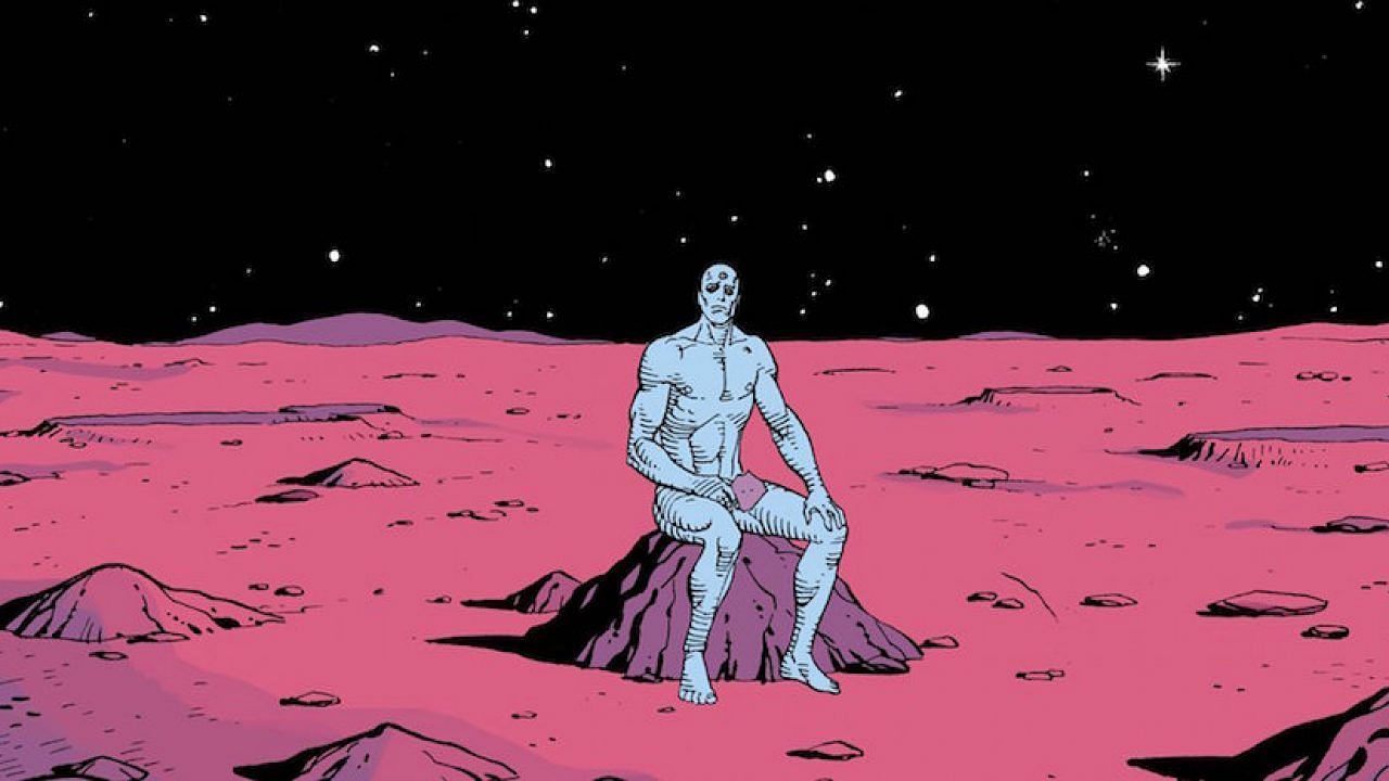 Doctor Manhattan as seen in the comics (Image via Warner Bros.)