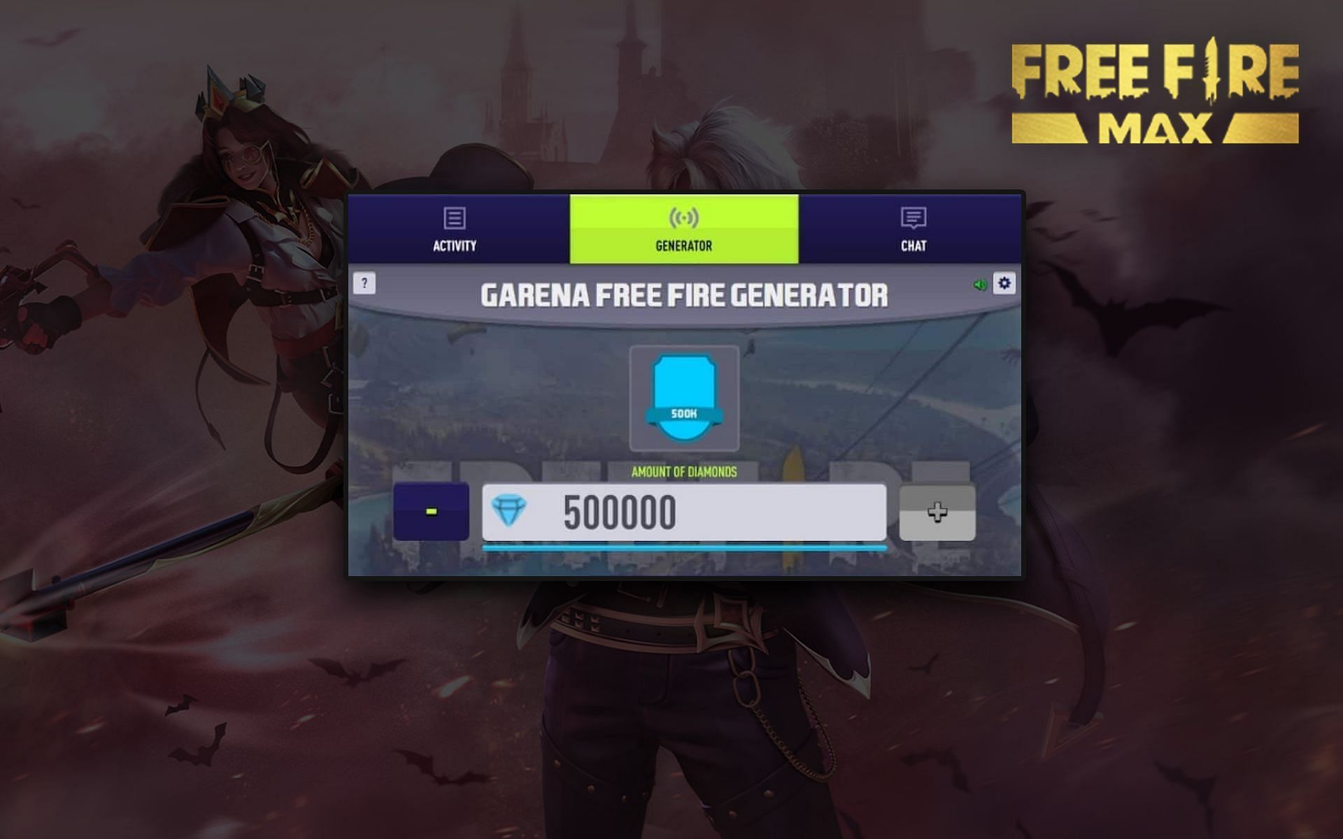 Any Free Fire MAX diamond generator is fake and does not work (Image via Sportskeeda)