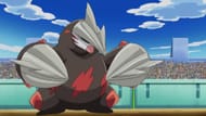 Excadrill as it appears in the anime (Image via The Pokemon Company)