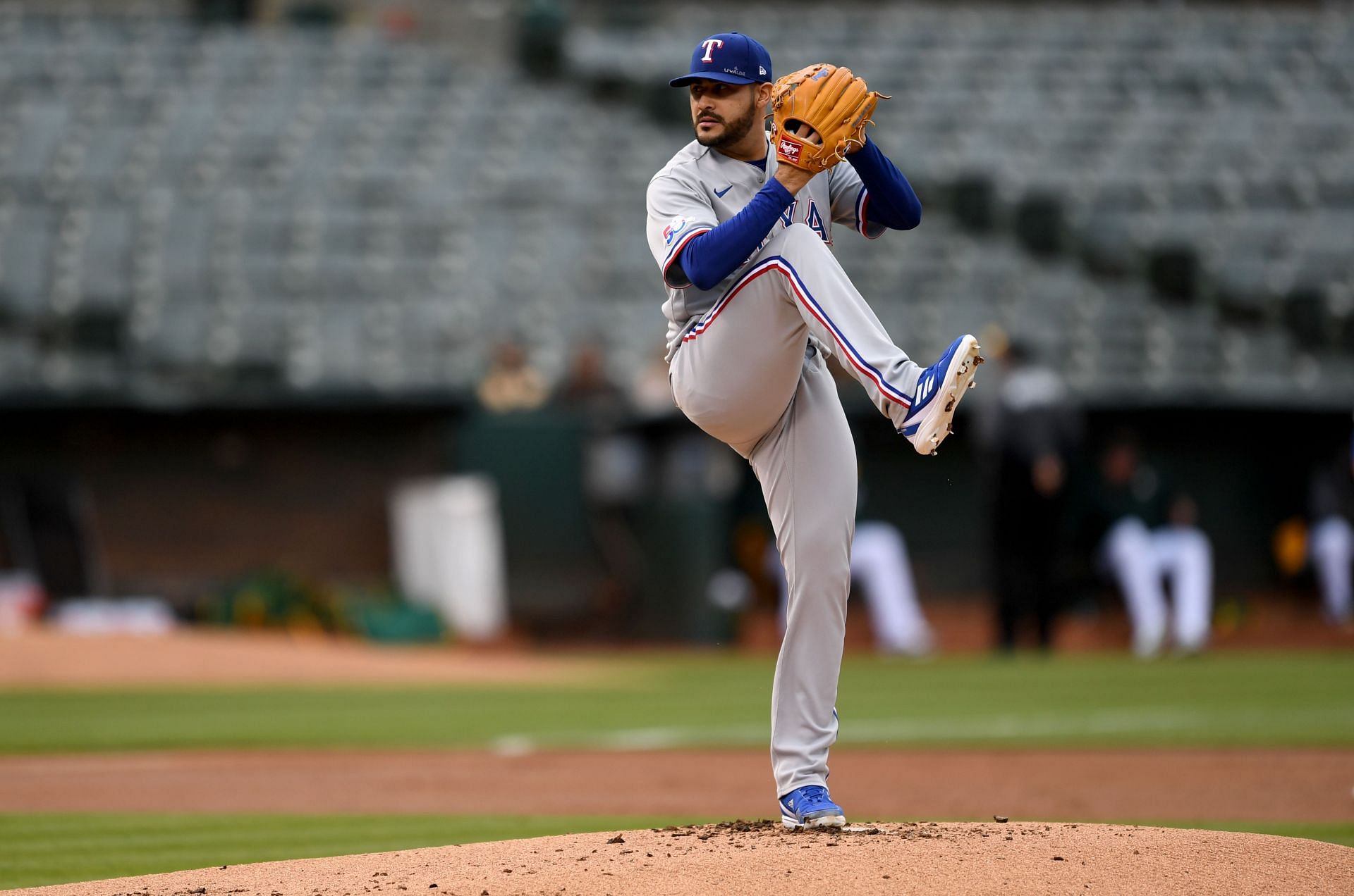 Martin Perez pitches for the Texas Rangers.