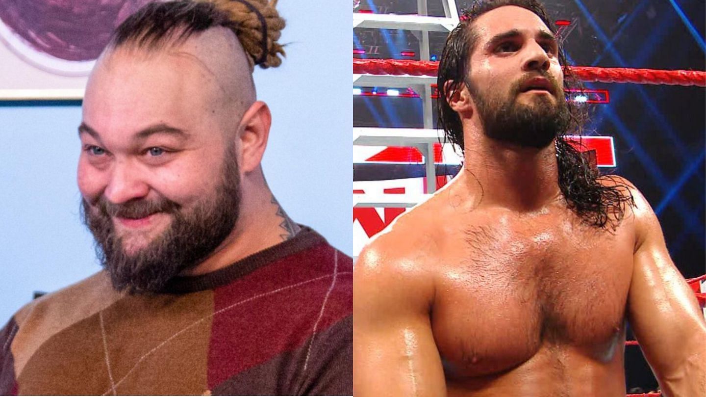 Bray Wyatt (left); Seth Rollins (right)