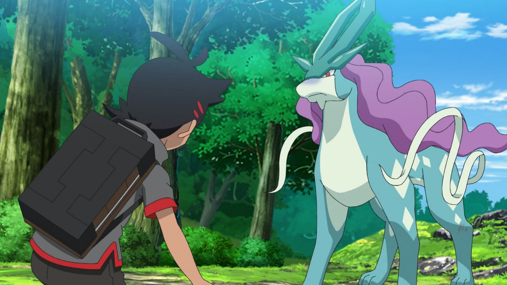 Goh and his Suicune (Image via OLM, Inc)