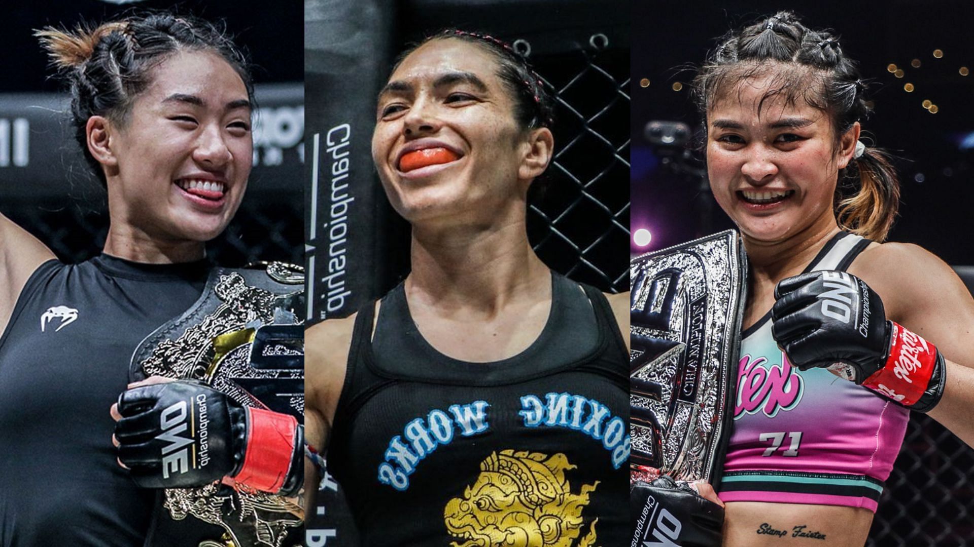 (From left to right) Angela Lee, Janet Todd and Stamp Fairtex