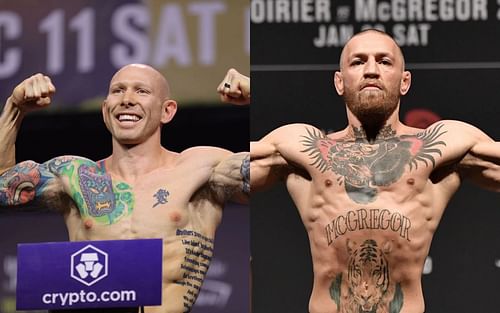 Josh Emmett (left), Conor McGregor (right)