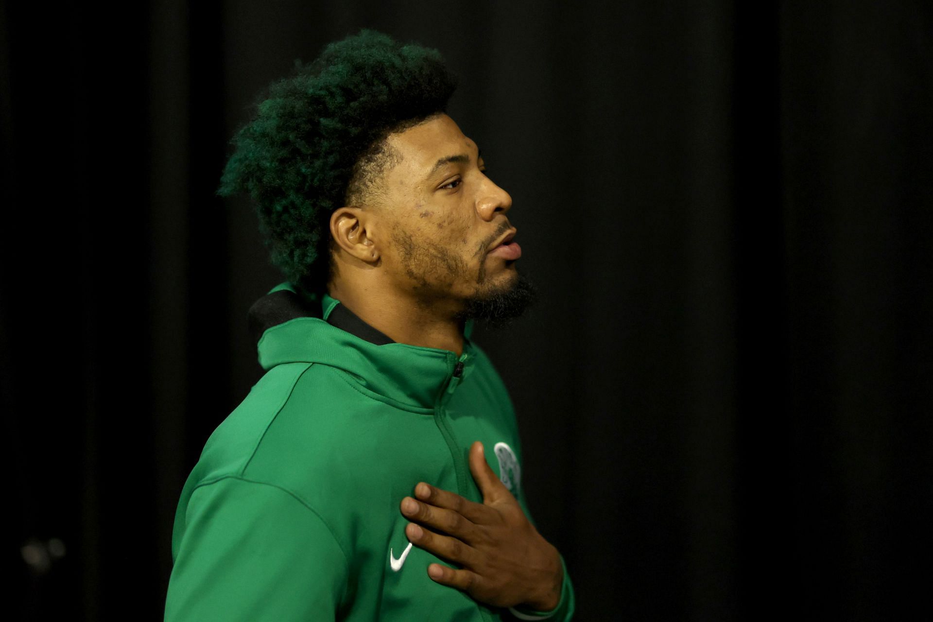 Marcus Smart has been great so far in the postseason. (Image via Getty Images)