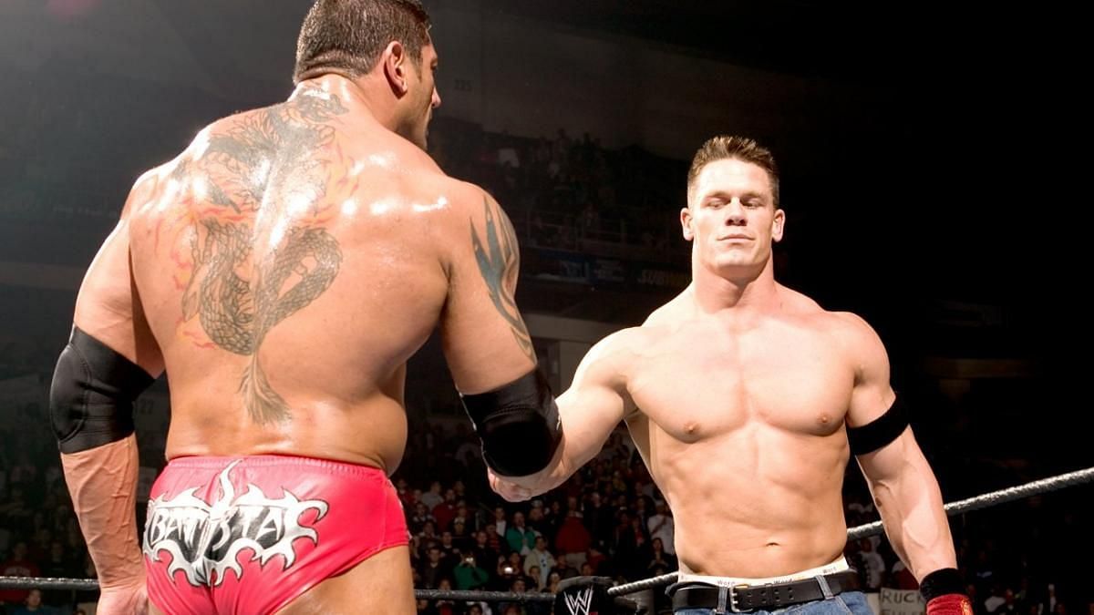 Batista won the 2005 Royal Rumble after last eliminating Cena