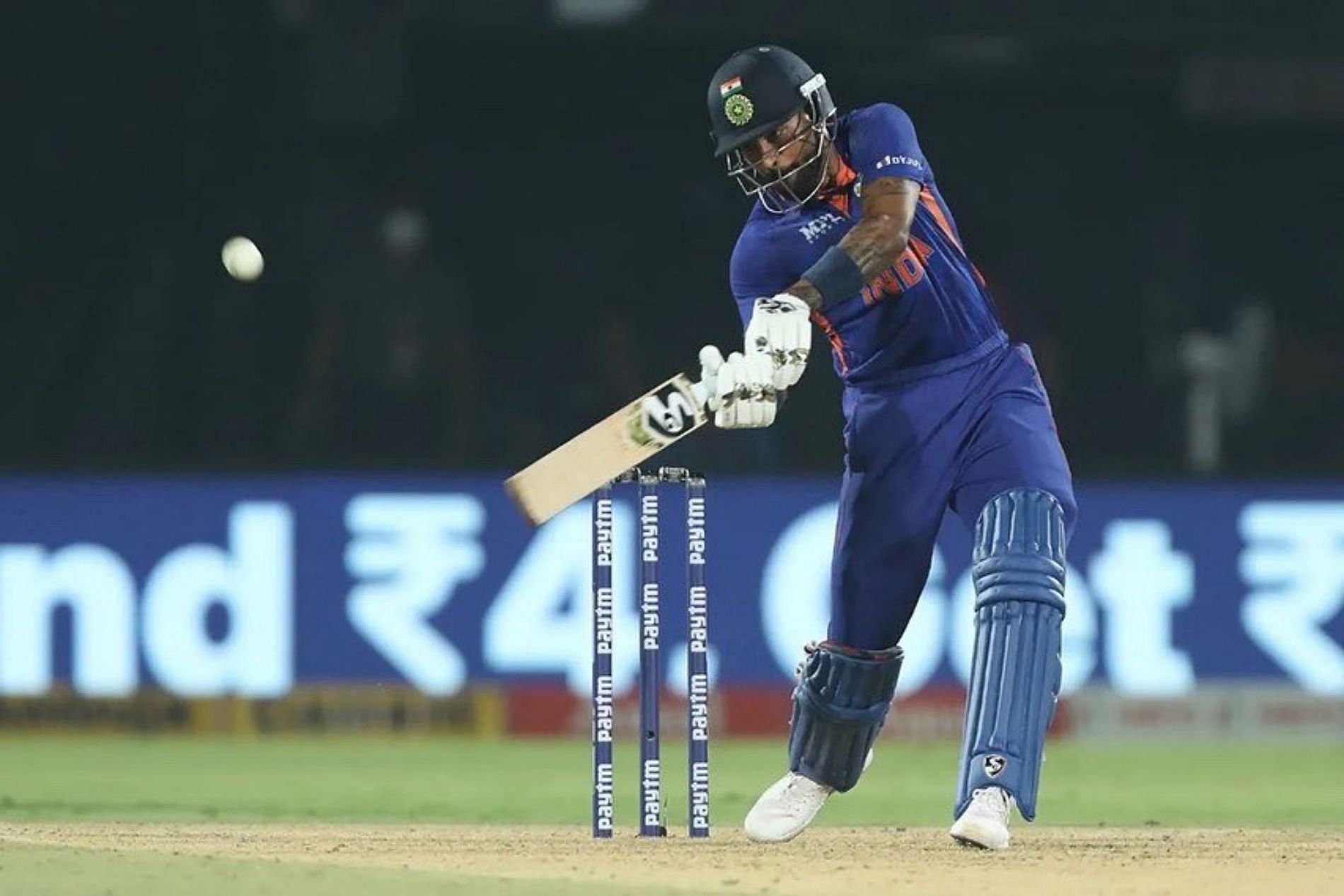 Hardik Pandya in action against South Africa. Pic: BCCI