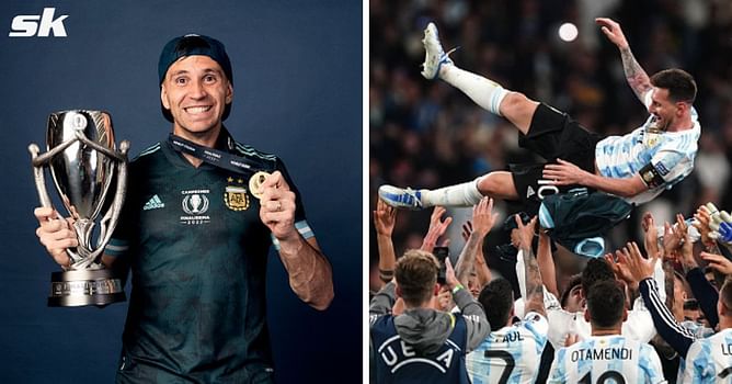 "Will always be candidates because we have the best in the world" - Emiliano Martinez says Argentine players are 'lions' who fight for Lionel Messi