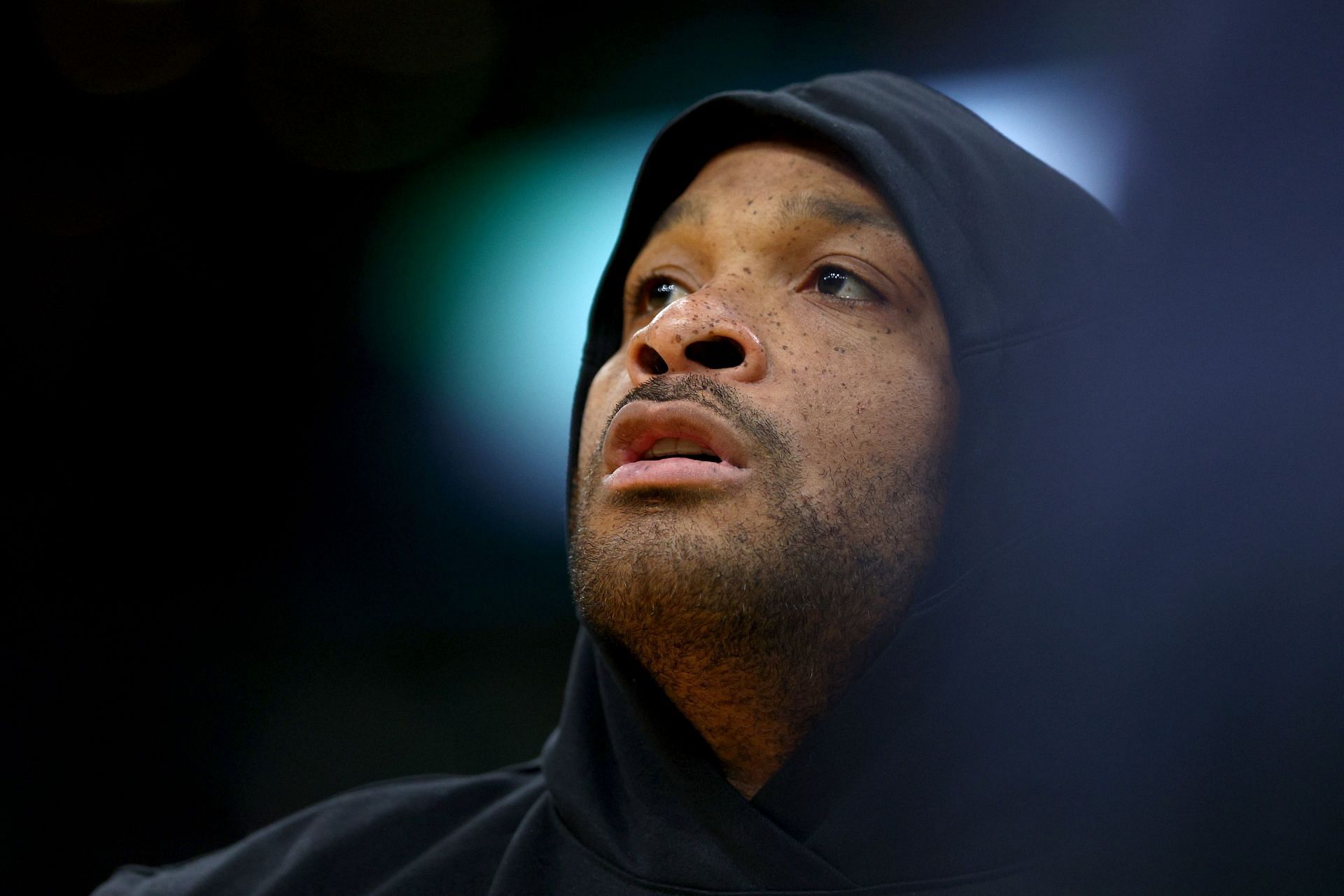 P.J. Tucker warming up before Game 4 of the NBA Finals against the Celtics