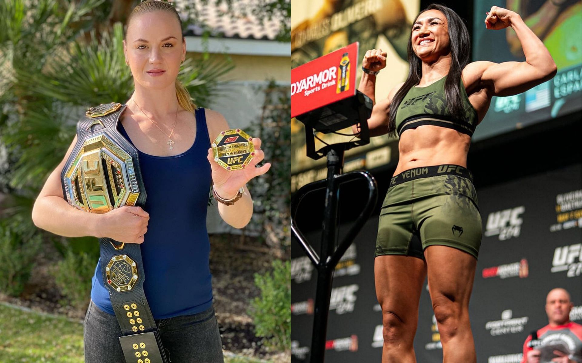 Shevchenko and Esparza (left and right, images courtesy of @bulletvalentina and @carlaesparza1 Instagram)