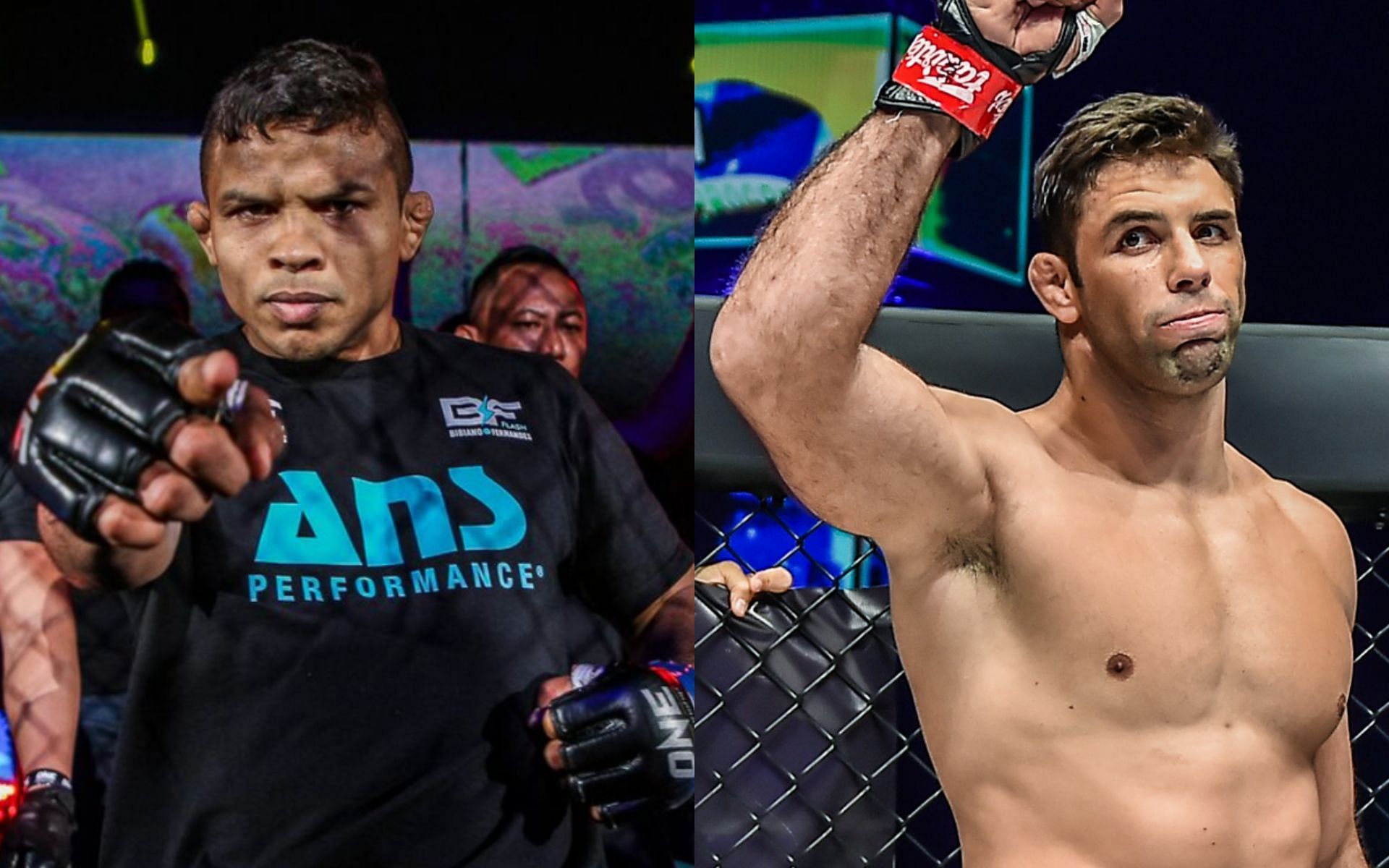 Bibiano Fernandes (left) believes Marcus &#039;Buchecha&#039; Almeida (right) can already challenge for a world title. [Photos ONE Championship]