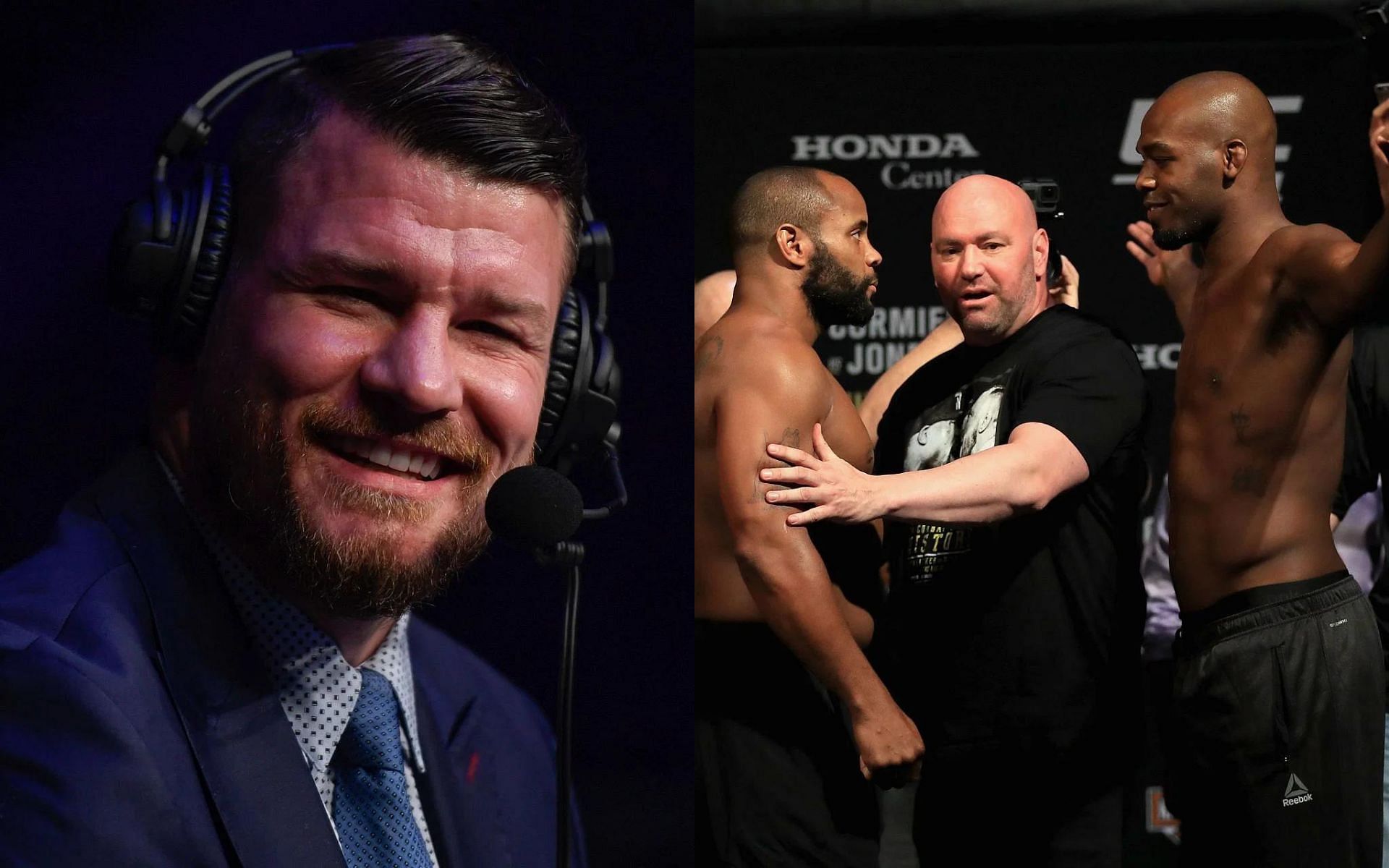 Michael Bisping (left), Daniel Cormier vs. Jon Jones (right) [Images courtesy of Getty]