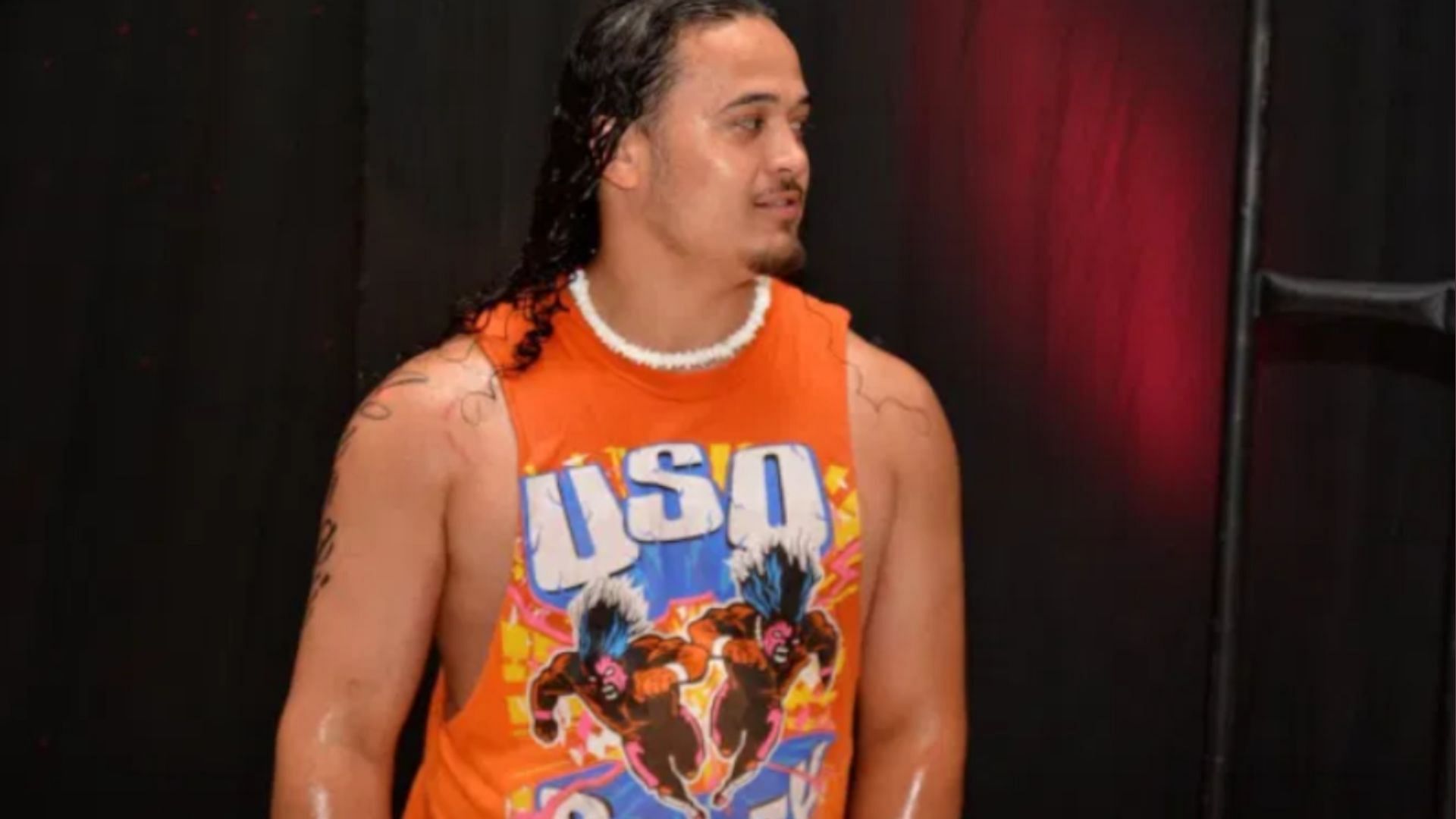 Lance Anoa&#039;i during an independent wrestling appearance