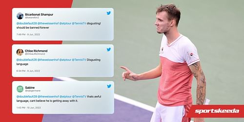 Alexander Bublik's on-court language has angered fans.