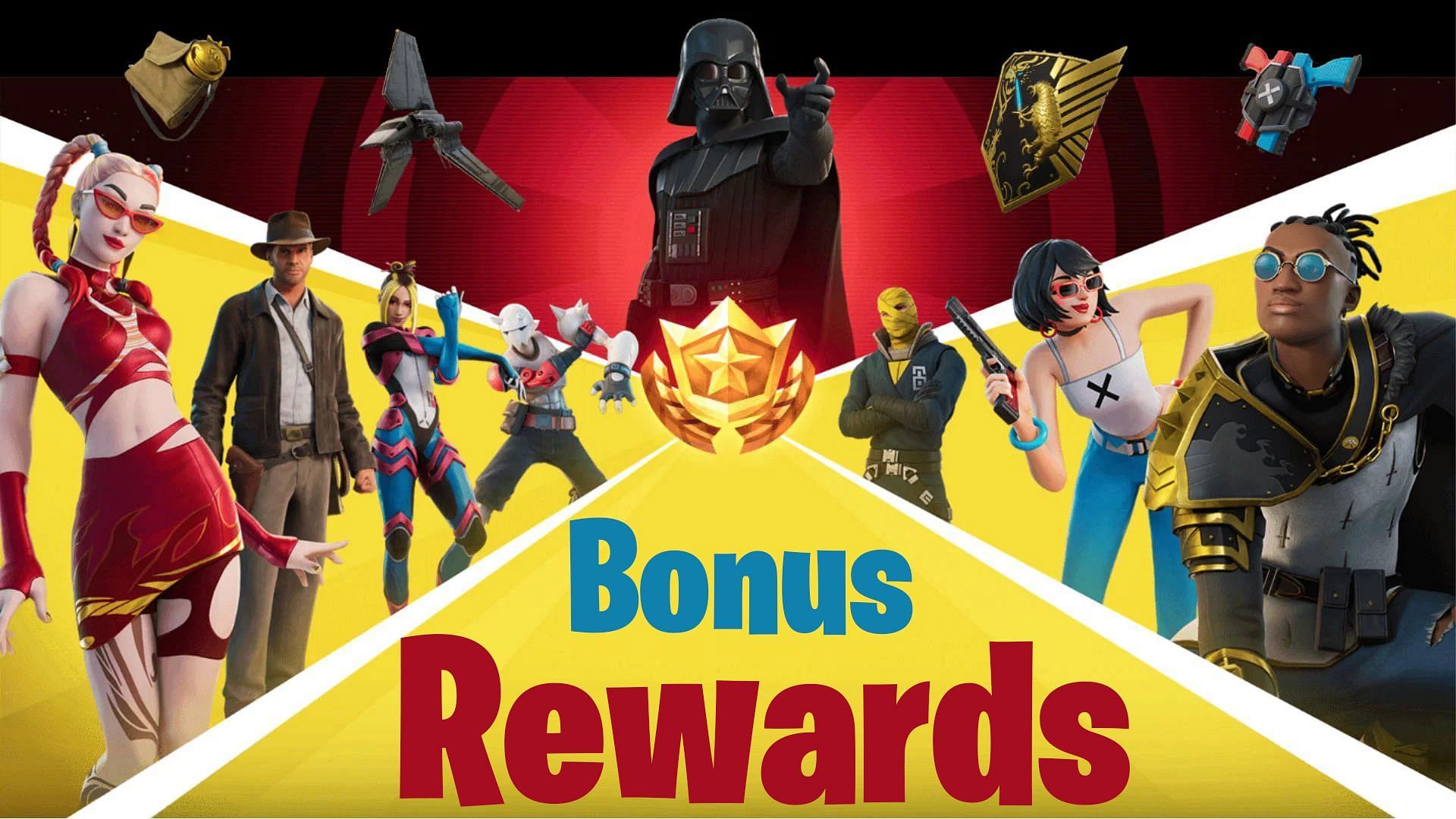 Bonus rewards are generally a different iteration of the items already available in the battle pass in Fortnite Chapter 3 Season 3 (Image via Epic/Sportskeeda)