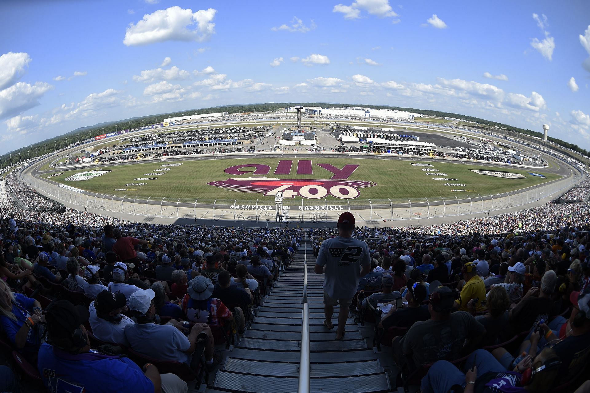 : A general view from the grandstands o the NASCAR Cup Series Ally 400 at Nashville Superspeedway (Photo by Logan Riely/Getty Images)