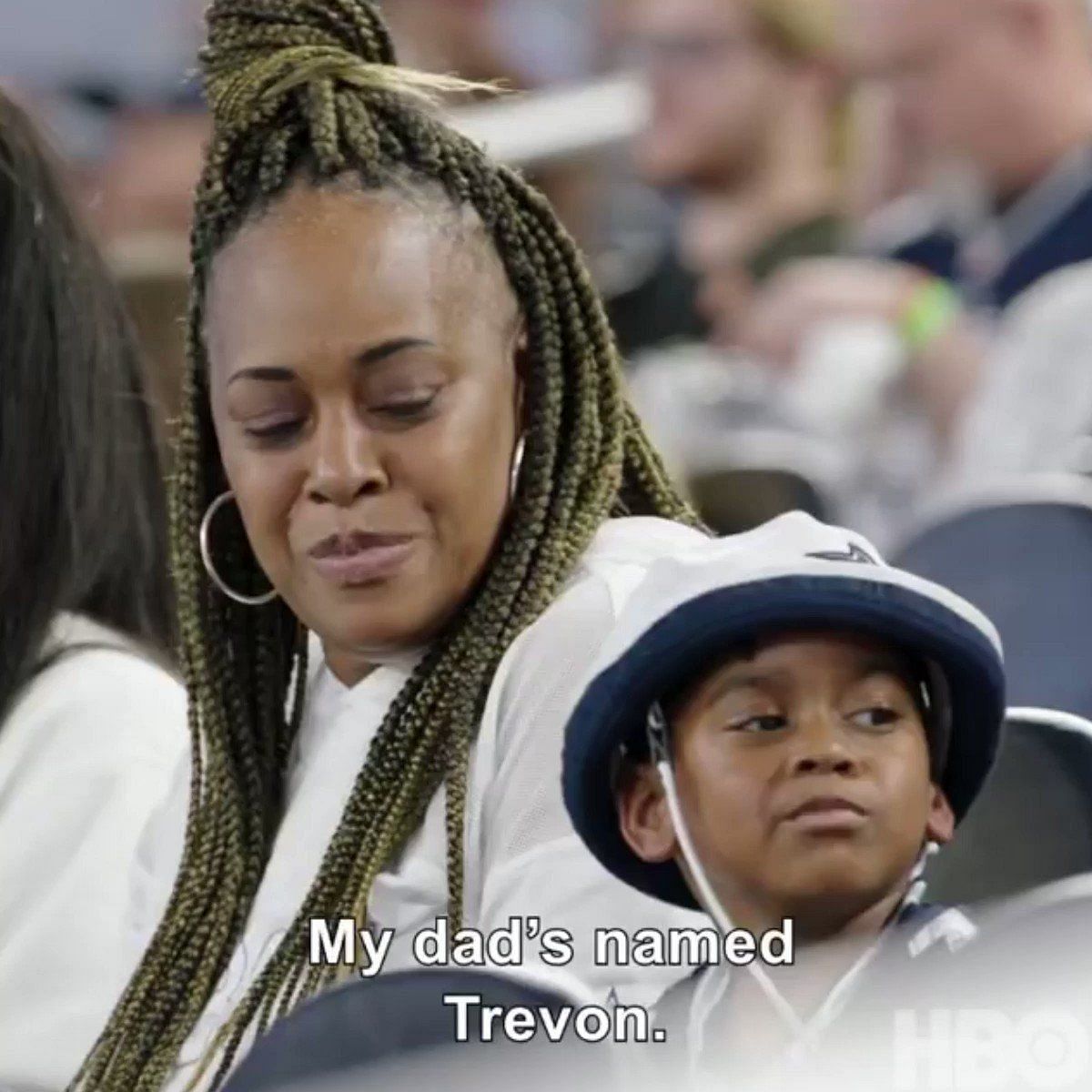 Trevon Diggs' son Aaiden leads cheers for his dad