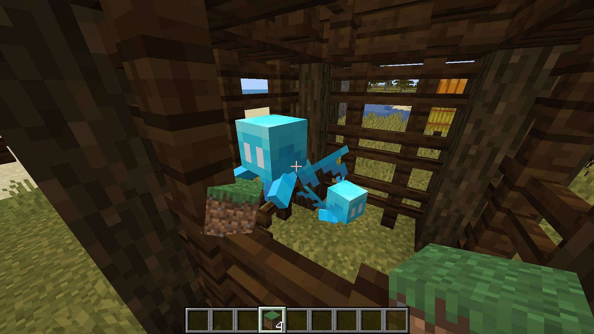 Allays trapped in Pillager Outpost (Image via Minecraft 1.19)