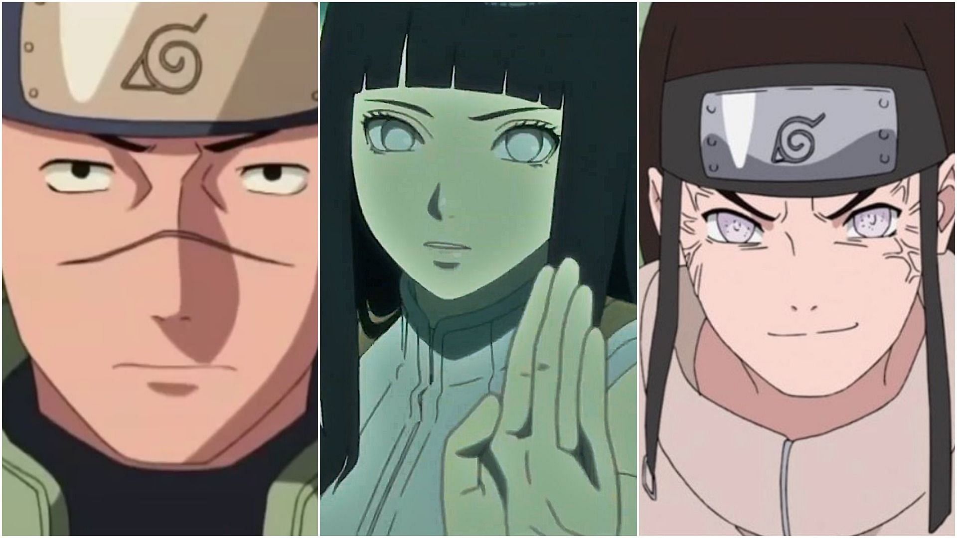 Iruka, Hinata, and Neji as shown in the anime (Image via Pierrot)