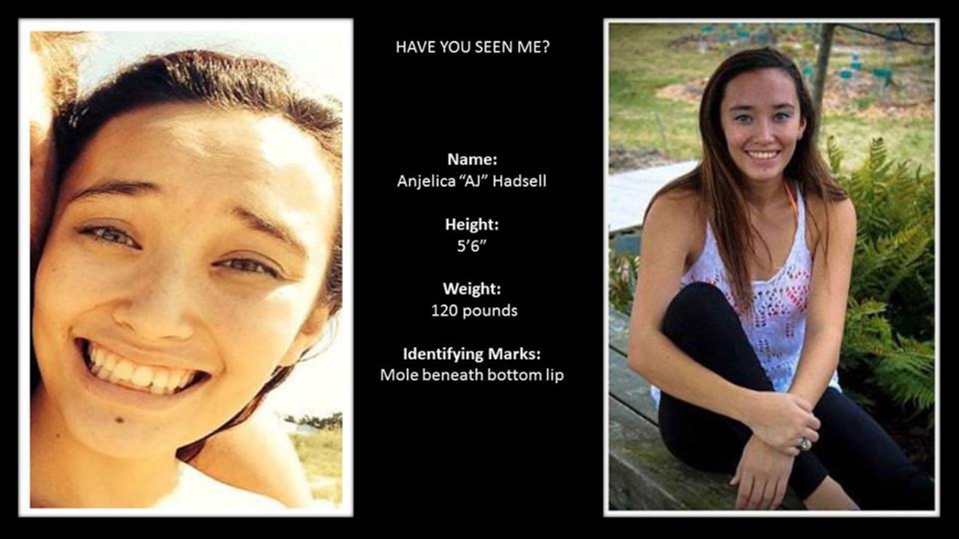 Anjelica &quot;AJ&quot; Hadsell&#039;s viral missing report from 2015 (Image via @JoeFisherTV/Twitter)