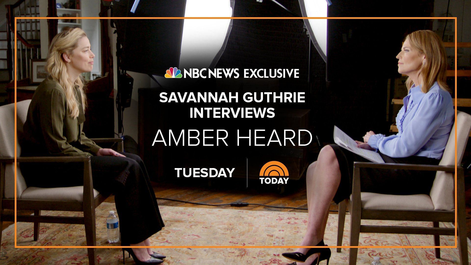 Amber Heard X Savannah Guthrie sit-down interview to air as a special Dateline episode on NBC this June 17, 2022 (Image via @TODAYshow/Twitter)