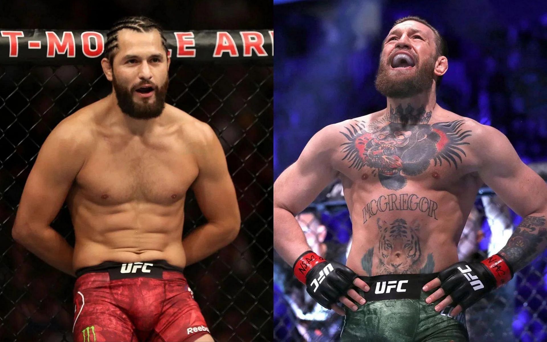 Jorge Masvidal (left) &amp; Conor McGregor (right)