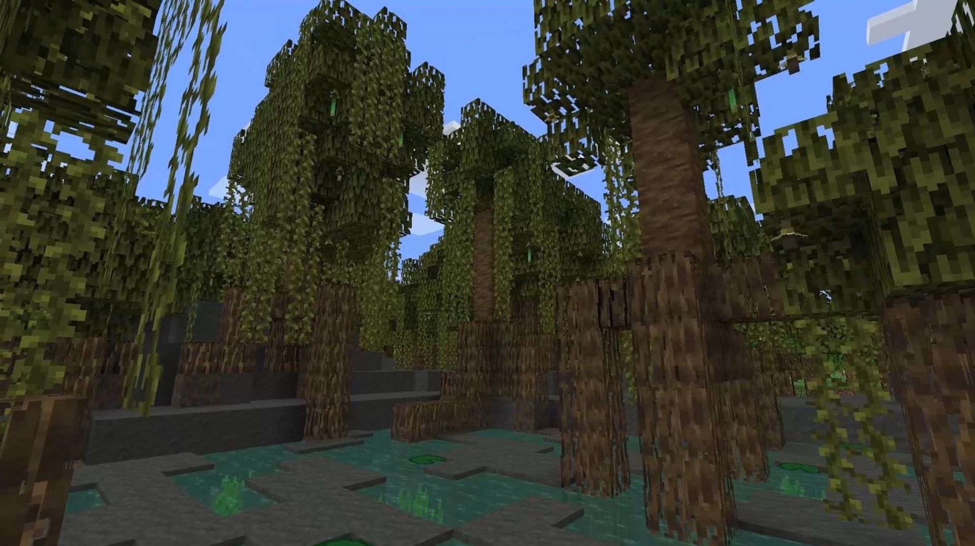 Mangrove swamps bring a multitude of blocks and a new duo of mobs (Image via Mojang)