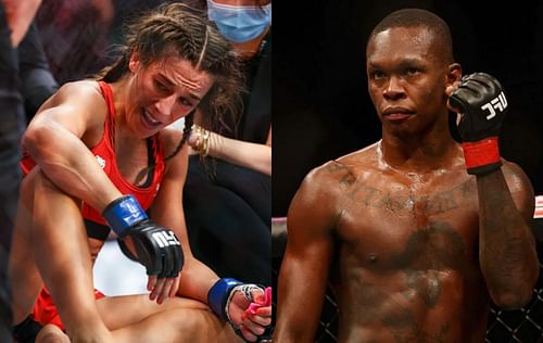 Joanna Jedrzejczyk (left) & Israel Adesanya (right)