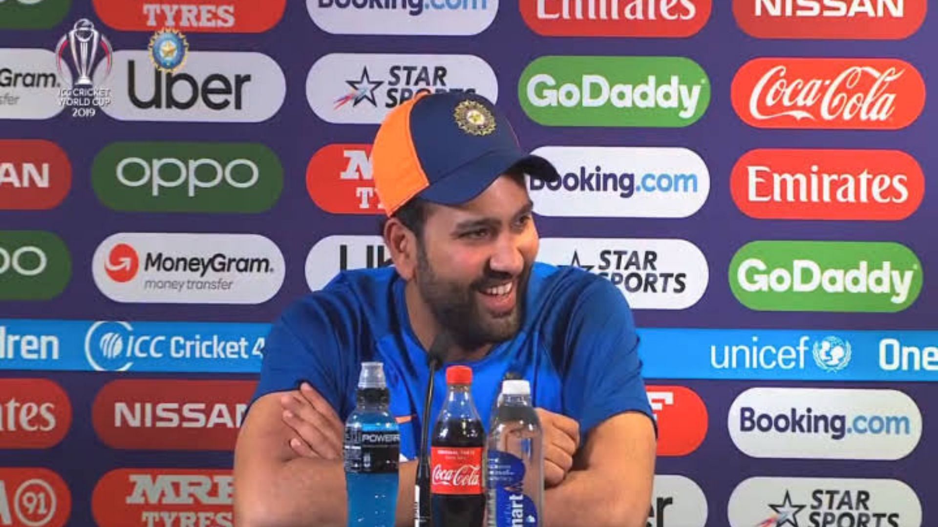 Rohit&#039;s cheeky response to a journalist about Pant left the room in splits. (P.C.:BCCI)