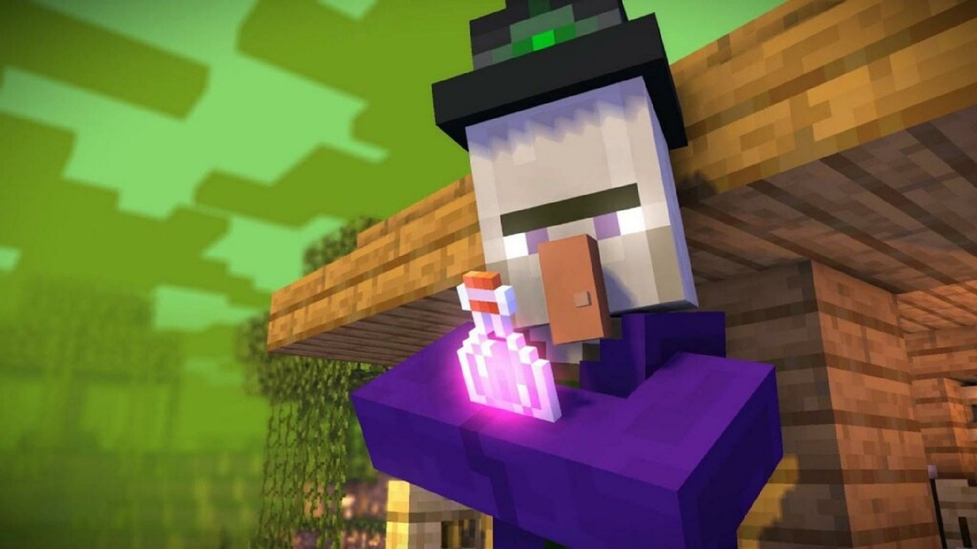 A witch mob in Minecraft (Image via Mojang)