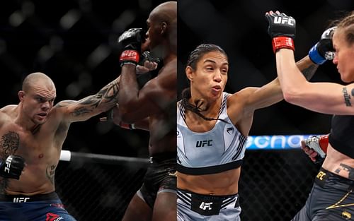 Anthony Smith vs. Jon Jones (left), Taila Santos vs. Valentina Shevchenko (right)