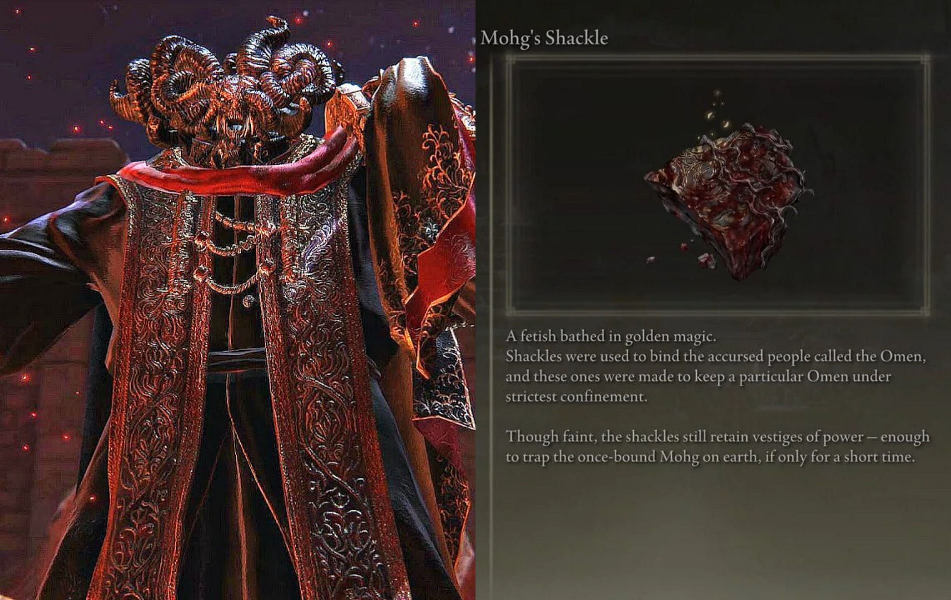 Obtaining and using the Mohg&rsquo;s Shackle in Elden Ring (Images via Elden Ring)