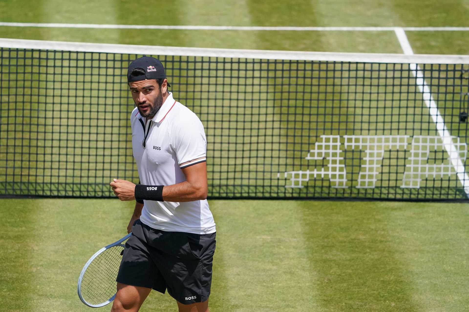 Matteo Berrettini in action at this week&#039;s Boss Open in Stuttgart