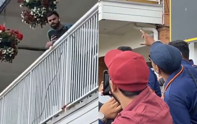 [Watch] "Has he come here for you?" - Virat Kohli gets angry at fan for bothering Kamlesh Nagarkoti during warm-up match at Leicester