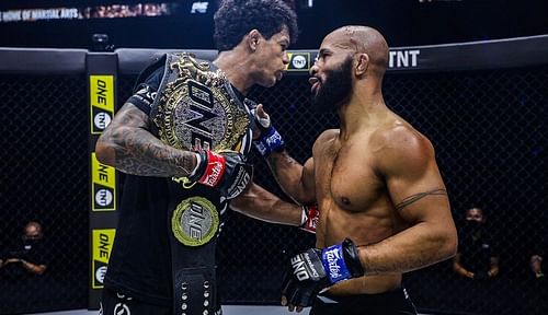 [Photo Credit: ONE Championship] Adriano Moraes, Demetrious Johnson