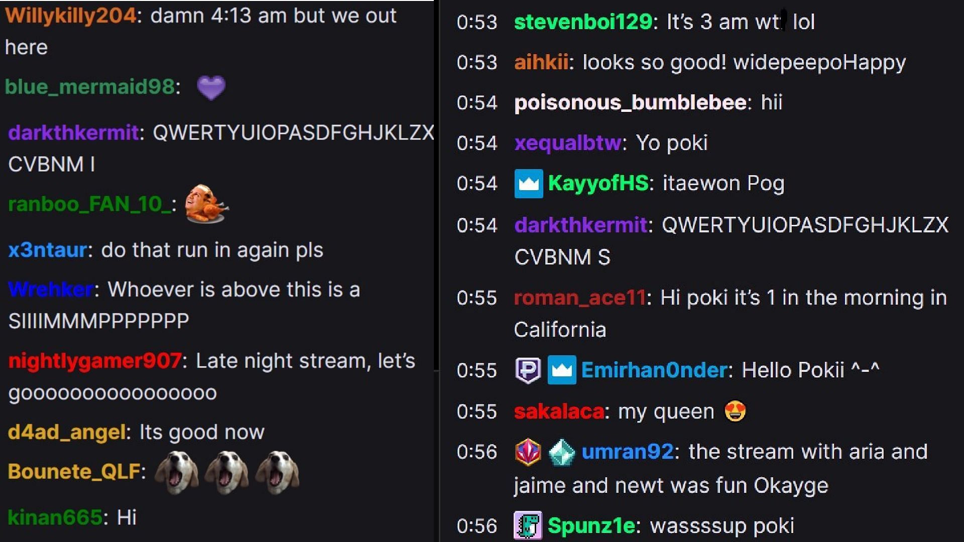 Fans poured in even at 4 in the morning (Image via poki/Twitch)