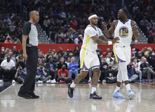 Draymond Green and Gary Payton II in action