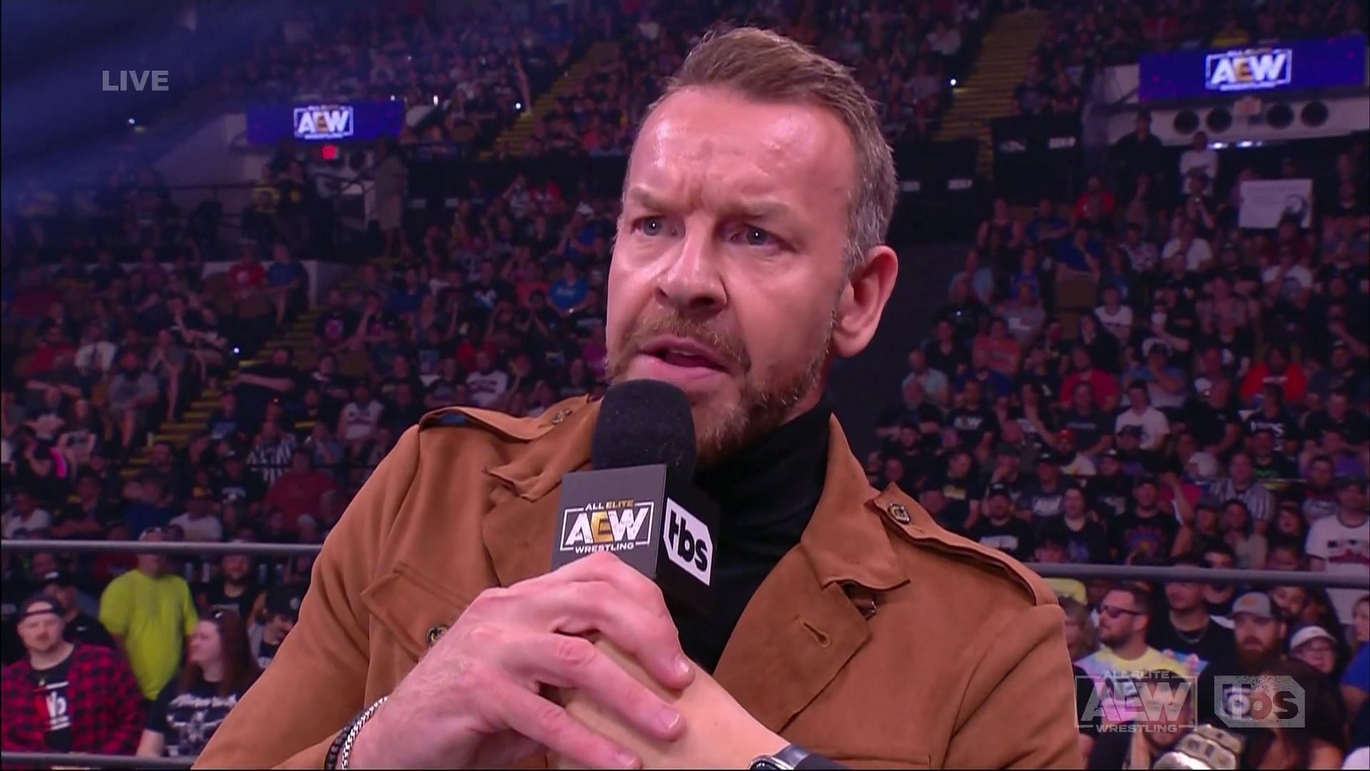 Christian Cage delivering his fiery promo on Dynamite.
