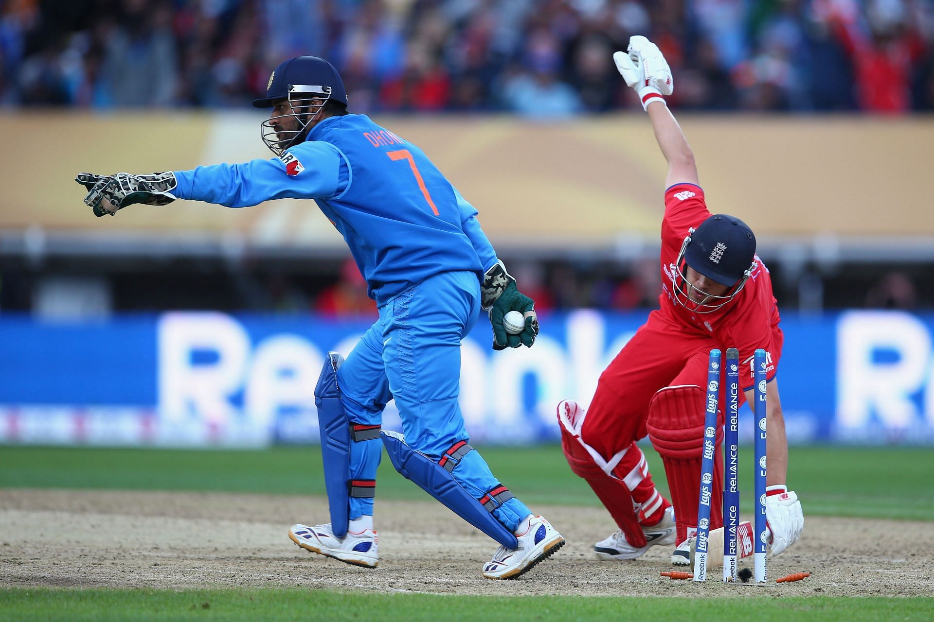 MS Dhoni against England in the ICC Champions Trophy final