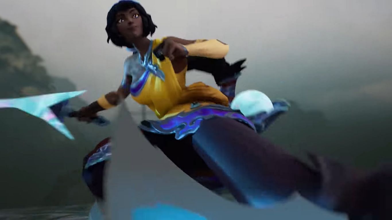 Nilah is supposedly an Urumi-master, the most position position in ancient Soith Indian martial Art Kalaripayattu (Screengrab via Legue of Legends trailer)