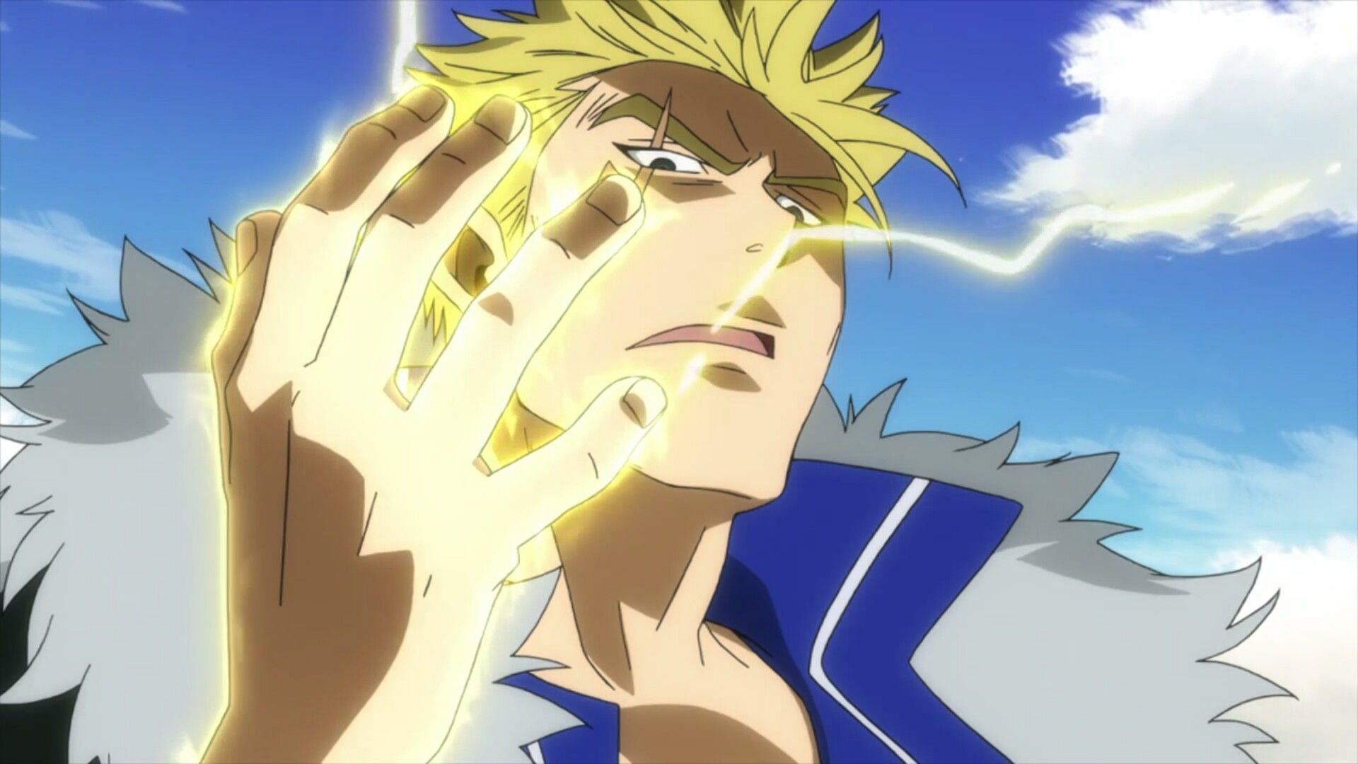 Laxus preparing a powerful electric attack (Image credit: Hiro Mashima, Fairy Tail)