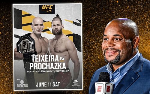 Glover Teixeira (left), Jiri Prochazka (center) & Daniel Cormier (right) [Image Credits- @ufc & @dc_mma on Instagram]