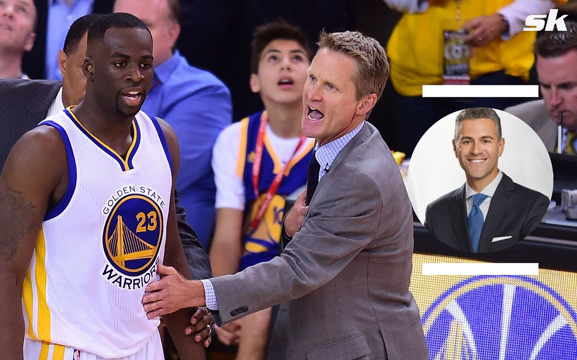 Golden State Warriors coach Steve Kerr with star forward Draymond Green