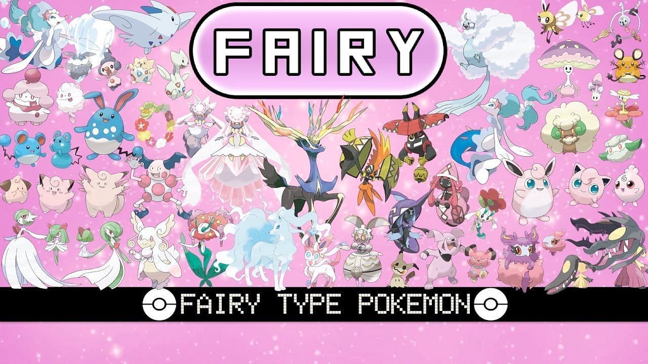 A collage of various Fairy-type Pokemon (Image via The Pokemon Company)